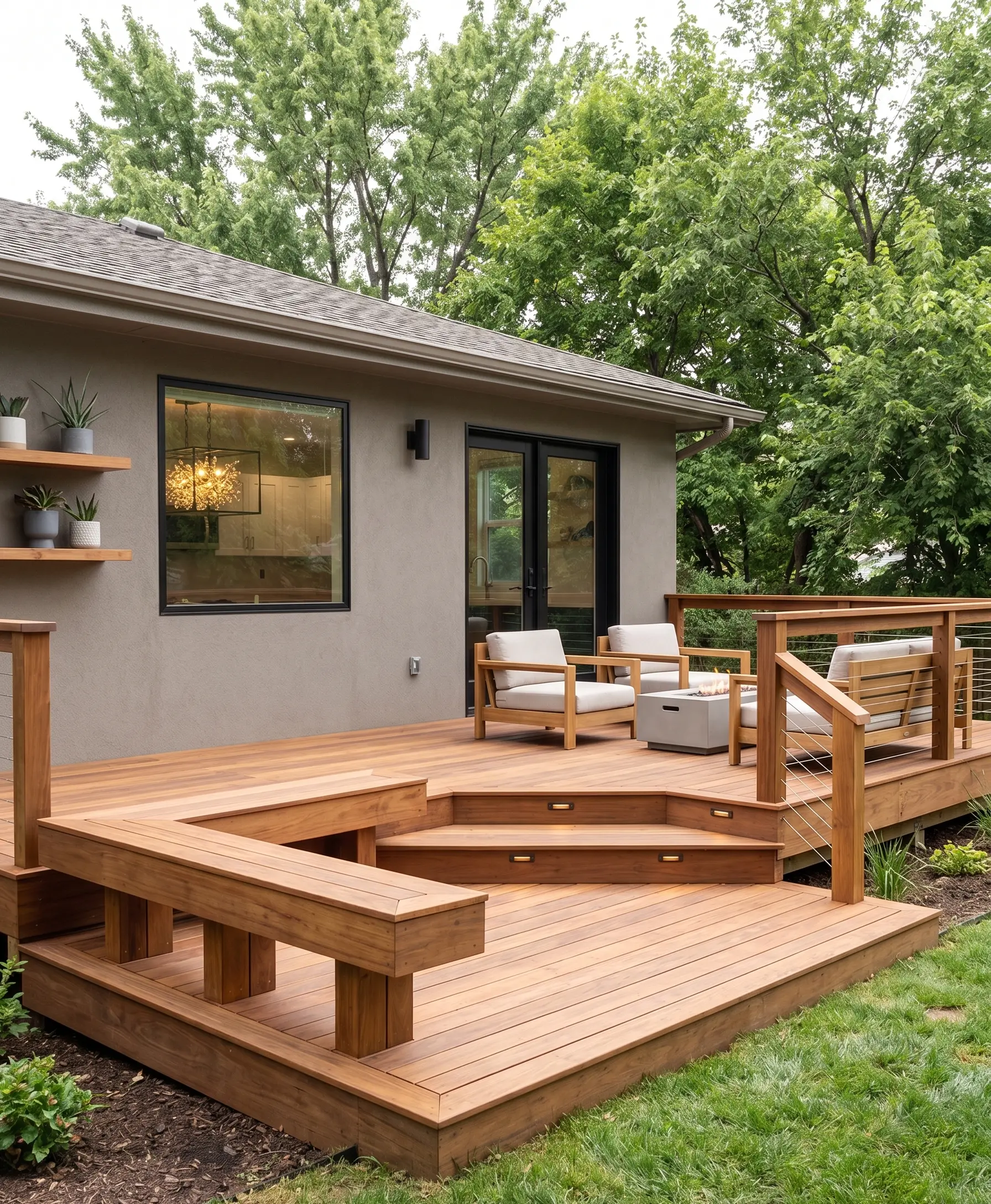 A custom deck built for outdoor living along the Colorado Front Range