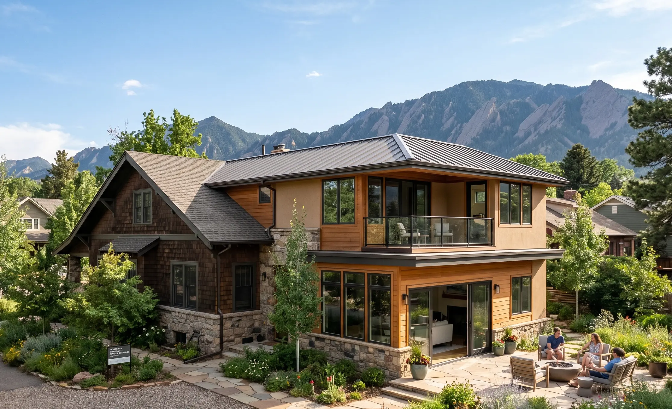 A residential home addition integrated with an existing Boulder home