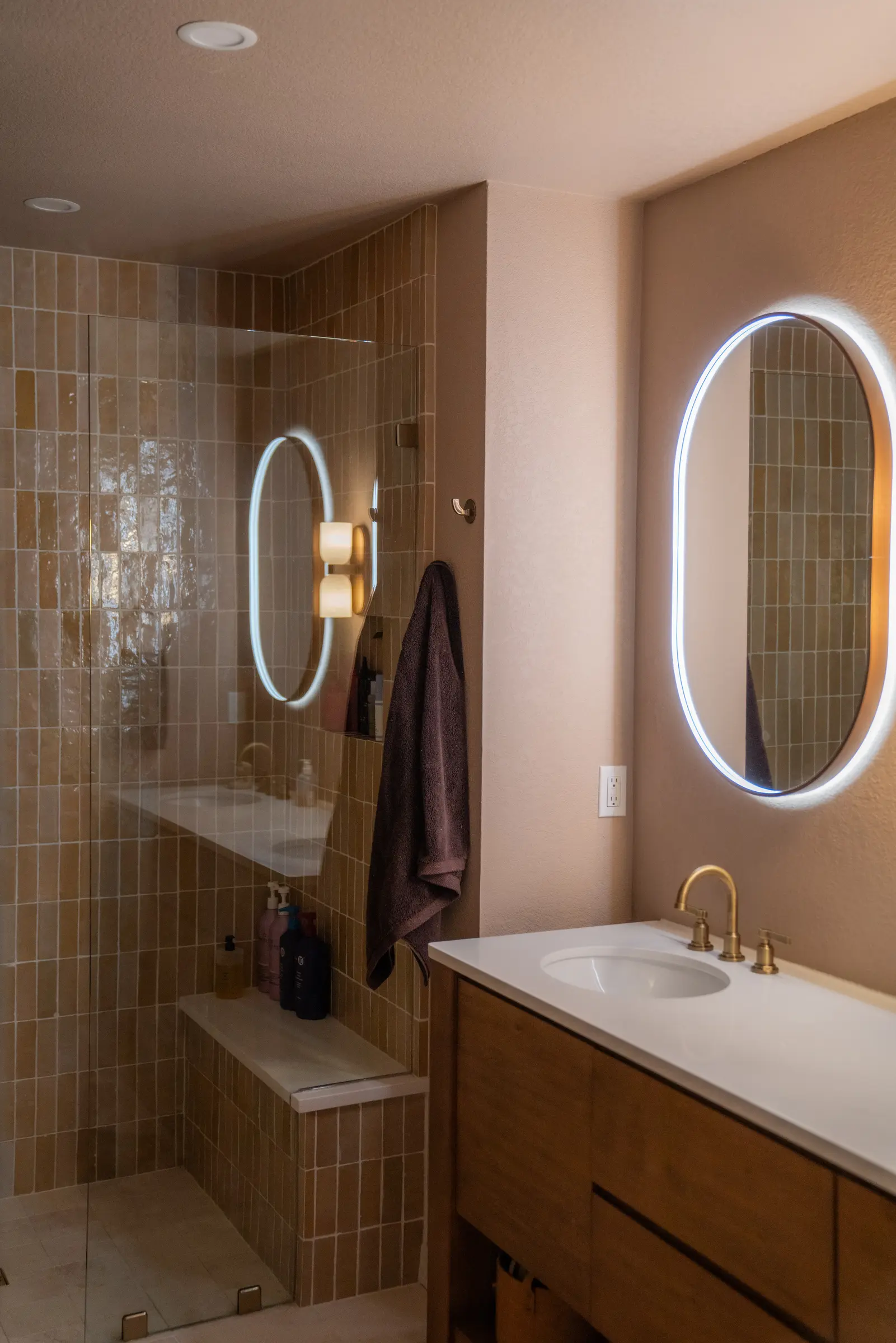 East Boulder bathroom remodel with handmade Moroccan zellige tile and refined finish details